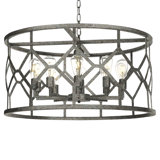 Diamond 8 - Light Candle Style Drum Chandelier