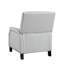Fauteuil inclinable à dossier poussoir de style transitionnel en chenille grise 1 pièce-134651235