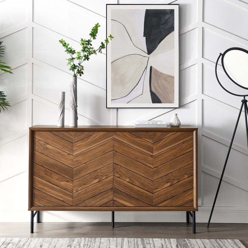 Modway Harper Chevron Sideboard, Walnut