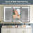 LED Lighted Bathroom Medicine Cabinet With Mirror, Defogger, Touch Sensor, 3 Colors, Dimmer, Outlets And Usbs, Recessed Or Wall Mount-102641701