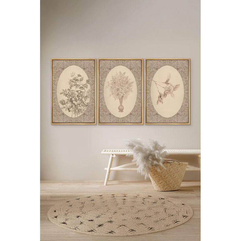 Superbe art mural encadré 3 pièces, cadre en bois massif (0,8 po d'épaisseur), peinture en panneau de fibres à densité moyenne (0,1 po d'épaisseur) | Impression numérique | Parfait pour le salon, la chambre à coucher et le bureau