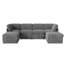 Canapé modulaire en velours côtelé de 131 po 131 po-1937241376