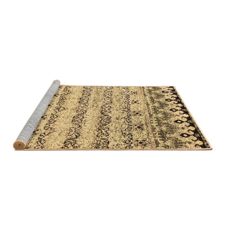 Washable Striped Indoor Rug, Round 5'