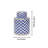 Lumi Modern Blue, White, and Gold Chevron Ceramic Ginger Jar with Lid