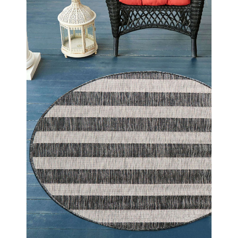 Tapis d'extérieur scintillant couleur étain, Rond 4 pi