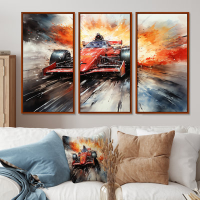 Formule 1 voiture de vitesse Speedway Fury 2 - art mural