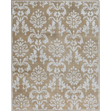 Damask Area Rug in Gray
