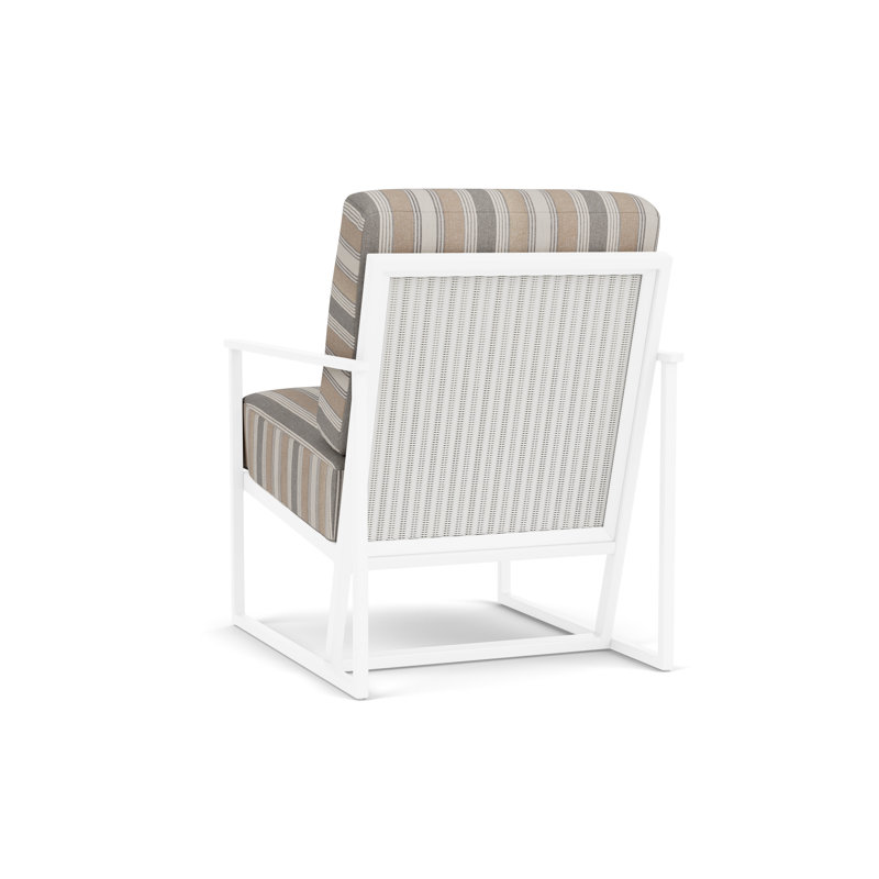Summit Outdoor Lounge Chair, White, Matte White, Purveyor Pewter