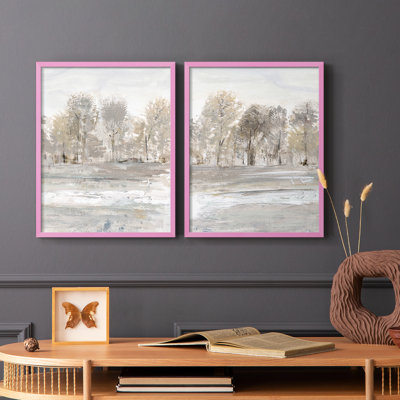 «Meadow's Edge I», reproduction encadrée de qualité supérieure - prête à être accrochée - aucun clou requis - aucun clou requis