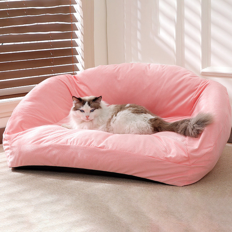 Pet Sofa Bed All Seasons Pet Bed with Widen Sleeping Area Pet Couch with Removable Washable Cover