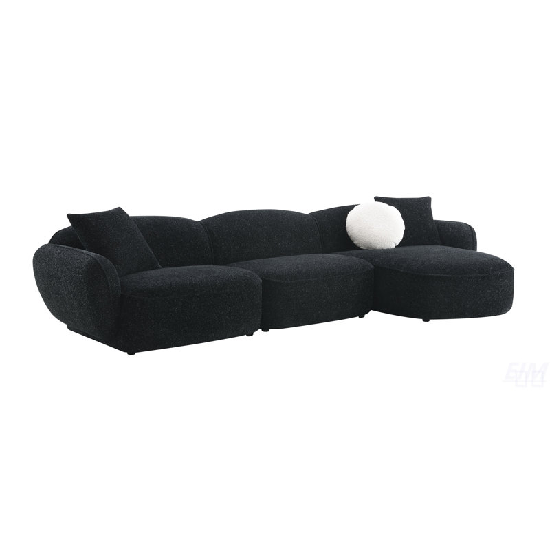 Canapé modulaire en tissu Lucifer Shimmer avec 3 coussins