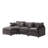105" Modular Sectional Couch,Upholstered Soft Chenille Fabric Sofa,3 Seater With Ottoman L Shape Sofa-581127992
