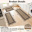 Ensemble de tapis de cuisine antidérapants festonnés 3 pièces, tapis de jute lavables à profil bas