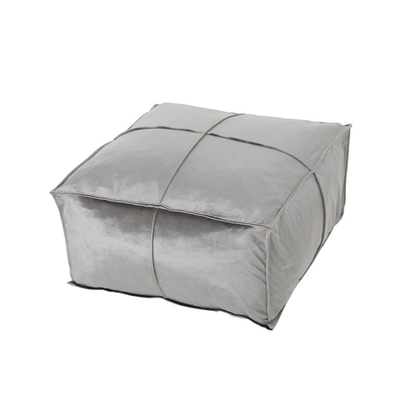 Modern Square Pouf, Smoke