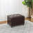  Rectangle Faux Leather Storage Ottoman with Casters-415173402