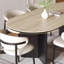 Ensemble de table de salle à manger ovale de style français-106384828