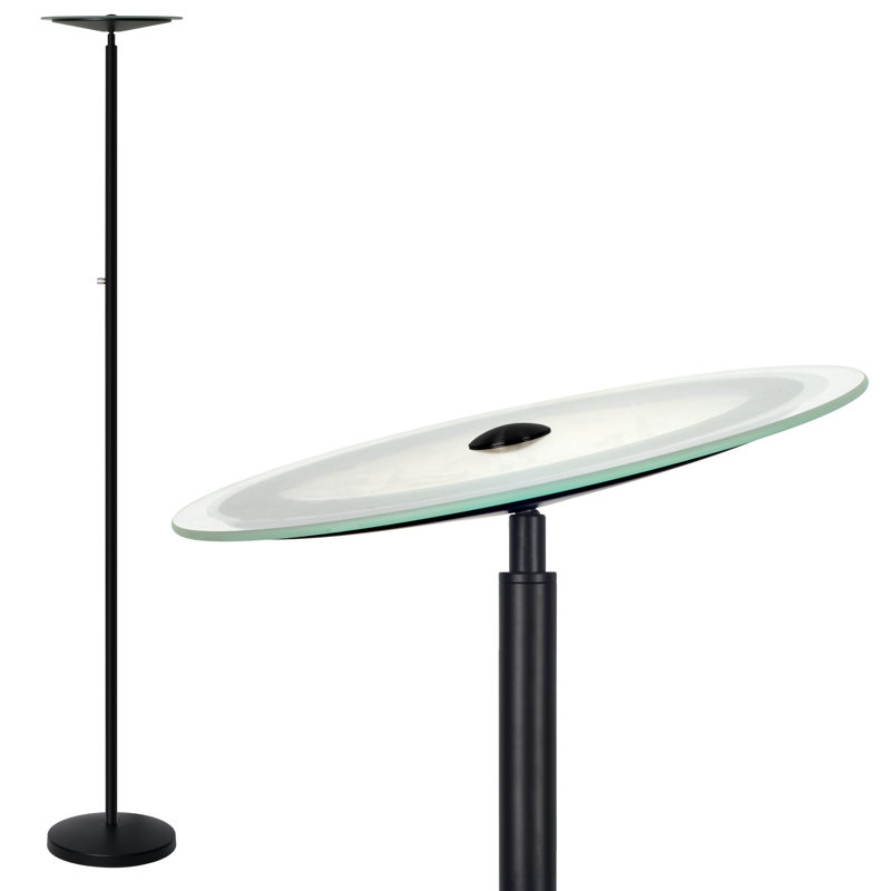 Lampe torchère sur pied à DEL 70 po horizon, Noir