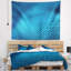 Tapisserie abstraite ondulée bleue-28496354
