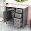 Chic 36-inch Bathroom Vanity with Ceramic Sink, Soft-Close Doors Cabinet and 4 Drawers-1584167780