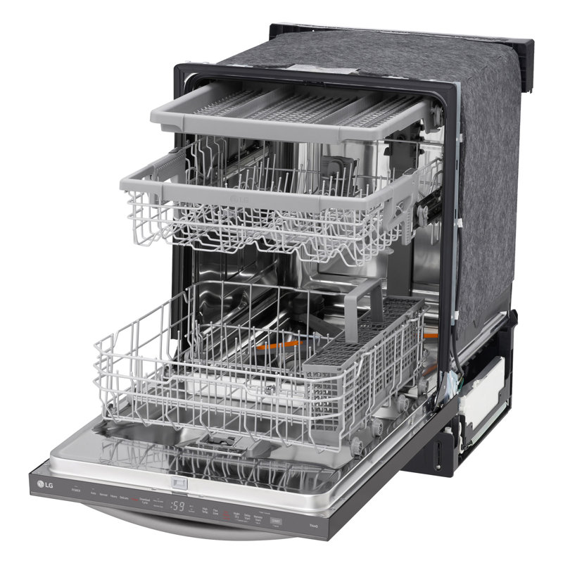 LG 24-inch QuadWash® Pro Top Control Dishwasher, Black Stainless Steel