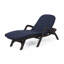 Chaise longue d'extérieur avec coussin en polypropylène brun foncé 76,50 pouces
