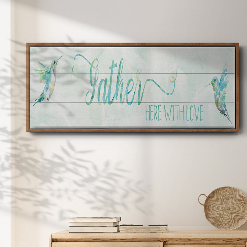 «Gather Here», toile encadrée, H 20 po x l 50 po