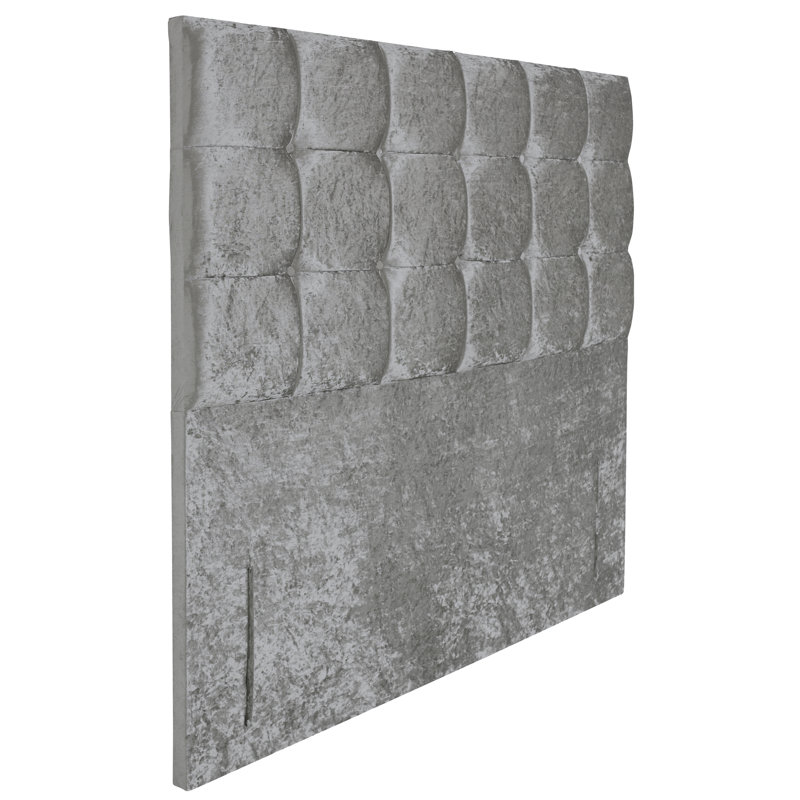 Barlow Upholstered Headboard, Silver, Single (3')