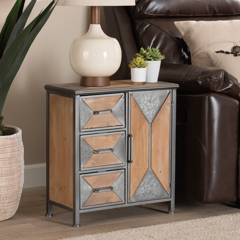 Jimia Solid Wood Accent Cabinet