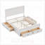 Structure de lit avec rangement moderne en bois avec 6 tiroirs, lit plateforme avec support en lattes de bois, aucun sommier requis-1552741053