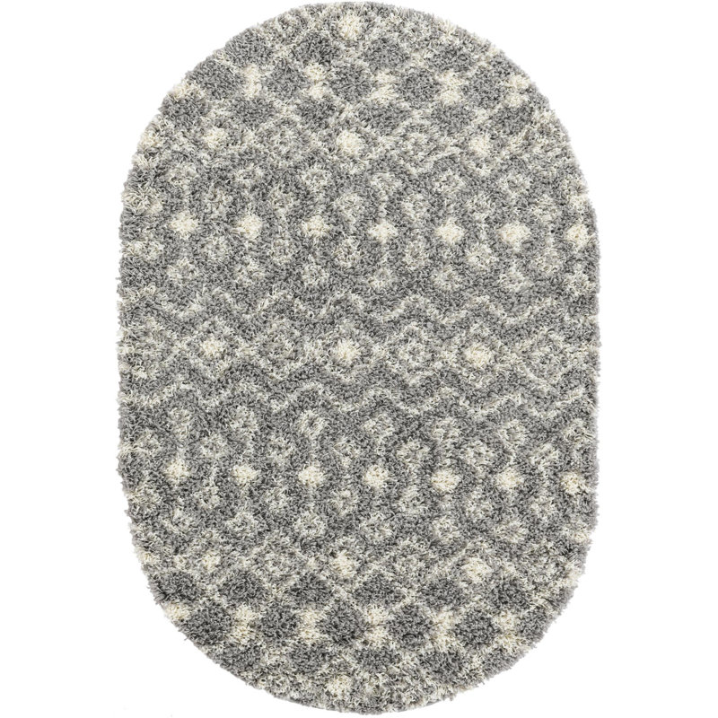 Griego Geometric Indoor Rug, Oval 7'10" x 10'