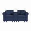 Causeuse modulaire à accoudoirs roulés 2 places 76,5 po avec console de rangement Lockheart-126757838