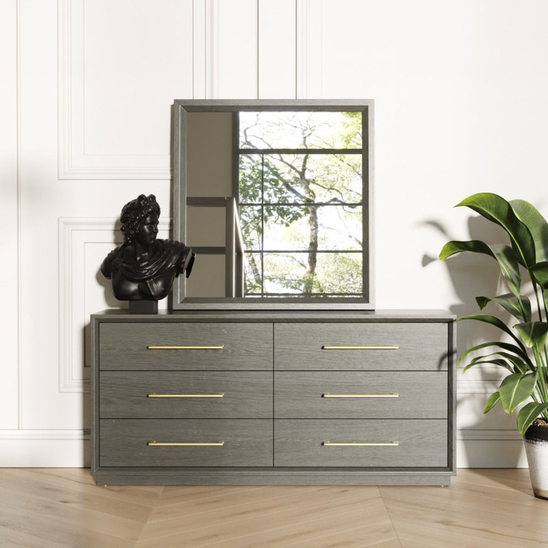 Langley Piece Bedroom Set, Queen, Gray/Off-White