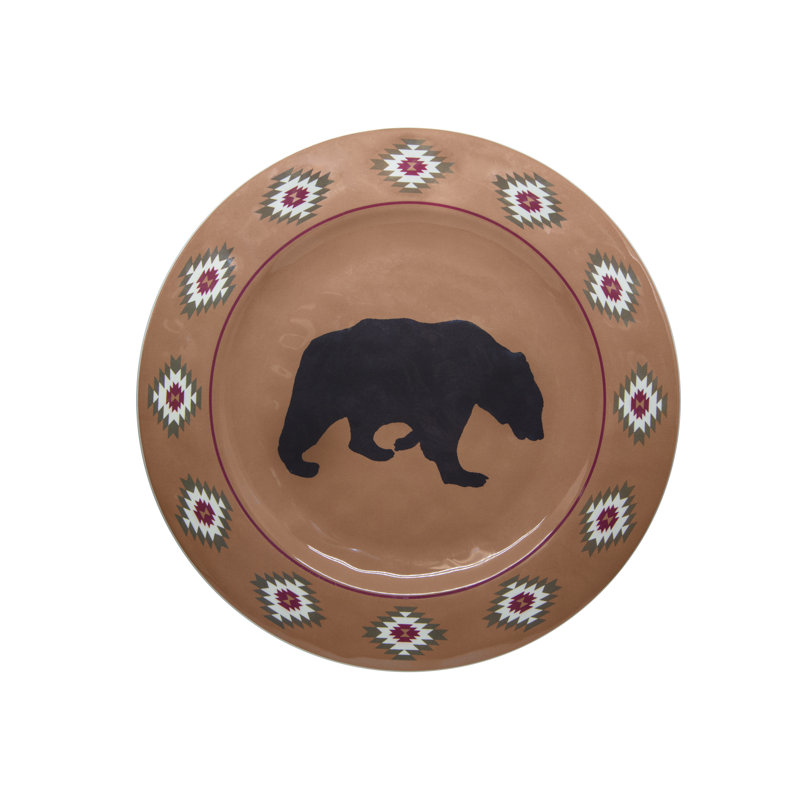 Aztec Bear Piece Melamine Dinnerware Set - Service for 4