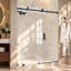 Porte de douche coulissante simple sans cadre avec verre transparent 3/8 po Serenity l 56 po x H 79 po-97146955