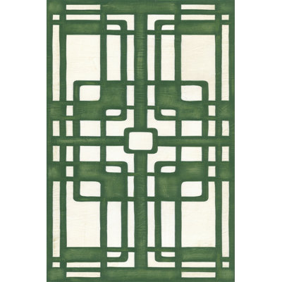 Nouveau Floral Design II 1 Piece Wrapped Canvas Wall Art