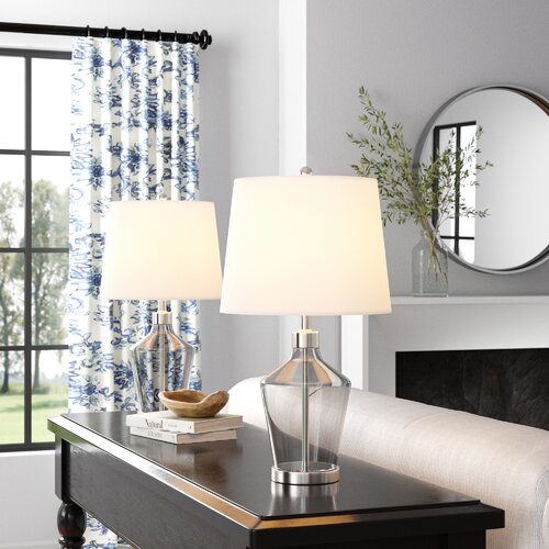 Three Posts™ Henn Angular Glass Table Lamp & Reviews | Wayfair