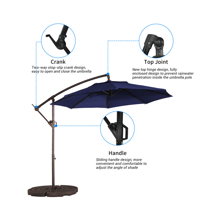 Hokku Designs Anasa 10' Cantilever Umbrella & Reviews | Wayfair