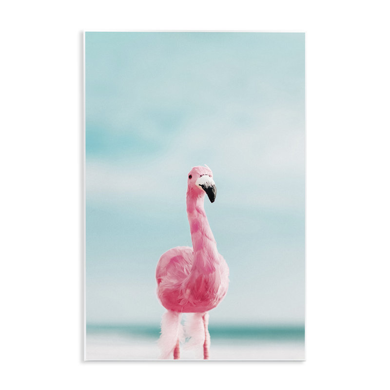 Art mural Funky Summer Flamingo par Nataly White, H 15 po x l 10 po