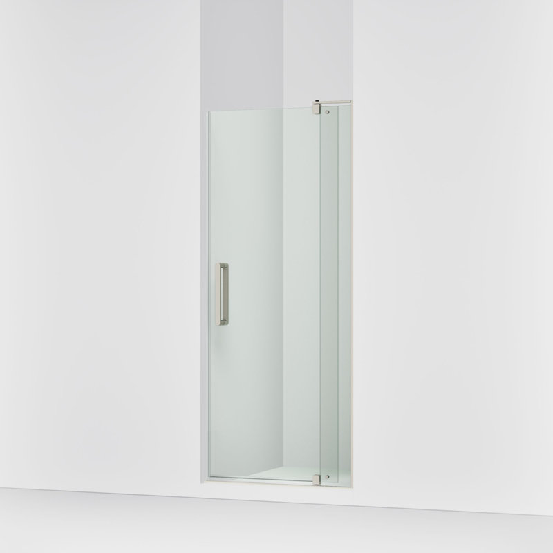 Revel 36'' x 70'' Pivot Shower Door with CleanCoat® Technology, Anodized Brushed Nickel