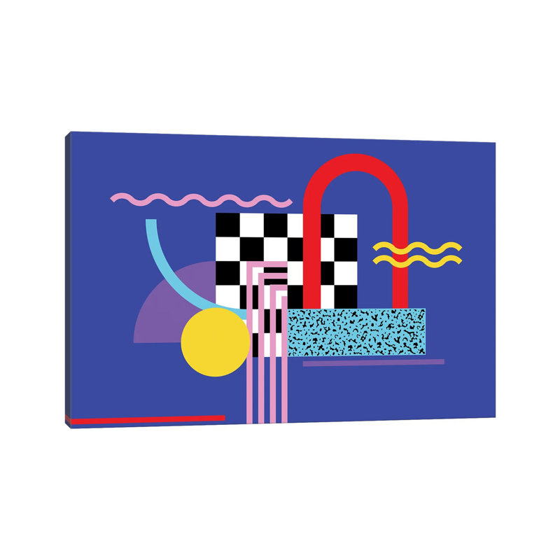 Motif de Memphis 109 - années 80/90 rétro - reproduction d'art mural - toile tendue, H 26 po x l 40 po, Toile tendue