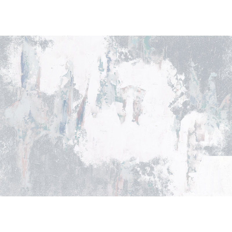 Teal Paited Textured - Wrapped Canvas Painting, 30cm H x 46cm W x 3.8cm D