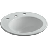 Brookline Circular Drop-In Bathroom Sink with Overflow
