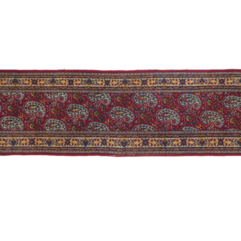 Wool Floral Area Rug in Red