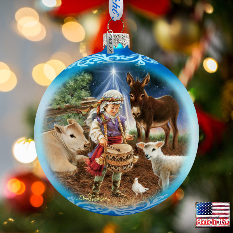 3.5'' Glass Holiday Shaped Ornament