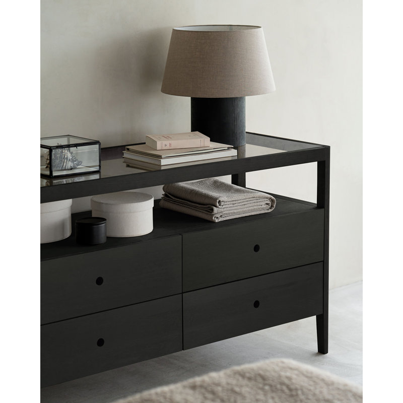 Spindle 4 - Drawer Dresser, Black