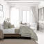 Ensemble de couvre-lit standard en coton taupe / beige 2 pièces Indali-73673840