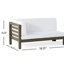 BANC D'ANGLE GAUCHE ET TABLE BASSE