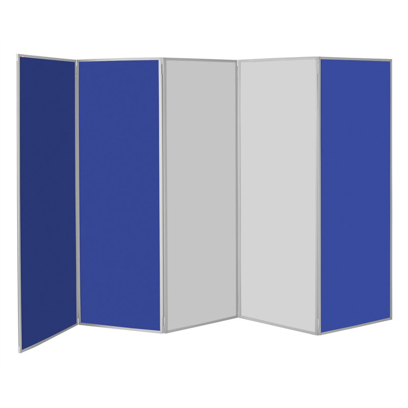  Light Free-Standing Bulletin Board 180cm H x 300cm W, Grey, Blue/Grey