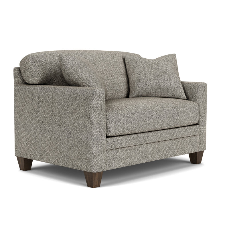 Upholstered Chair And A Half, Gray Polypropylene/Olefin