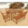 Adish 6 - Person Wood Patio Dining Set with Rectangular Table
